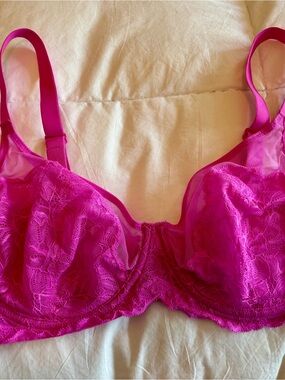 HSIA Lace Underwire Bra in Vibrant Fuchsia